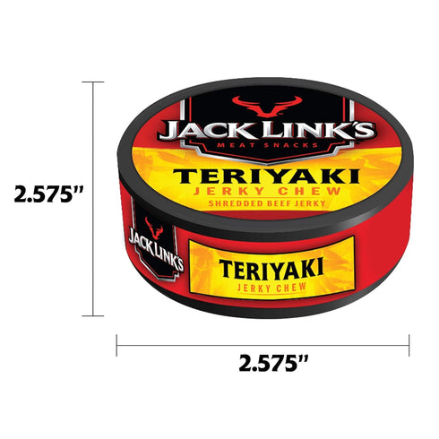 0.32 oz., Pack 24 100% 7.68 Oz Jack Links Jerky Chew, of Shredded Beef Jerky, Made with Beef, Teriyaki