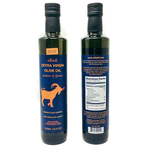Oilladi Extra Virgin Olive Oil, Cold Extraction, Low Acidity, Mono-varietal, imported from