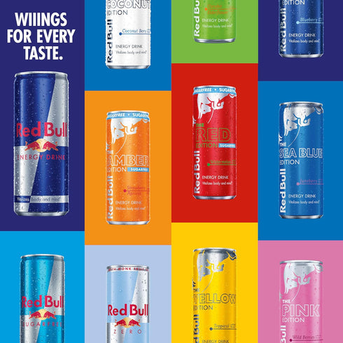 Summer 114mg 12 Oz, 8 Pack Red Bull Sugar-Free White Peach Edition Energy Drink, with Caffeine plus Taurine & B