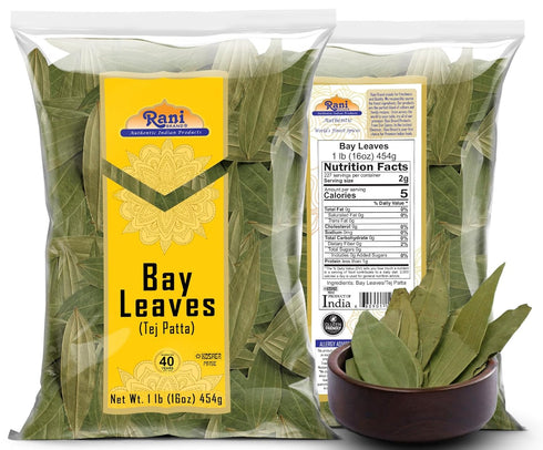 Rani Bay Leaf Whole Spice, Extra Large 16oz (1lb) Bulk - All Natural, Gluten Friendly, NON-GMO, Kosher, Vegan