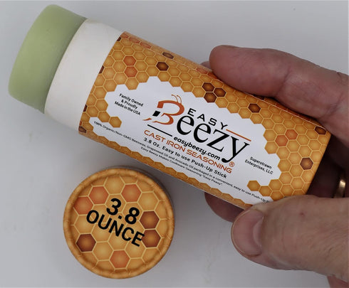 Easy Beezy Cast Iron and Carbon Steel Cookware Seasoning, 3.8 Ounce
