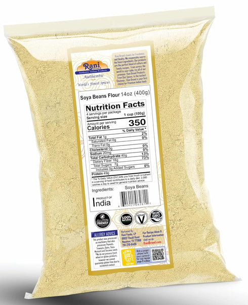 14oz (400g) Rani Soya Beans Flour (Soy flour) ~ All Natural | Vegan | Gluten Friendly | NON-GMO | Kosher | Indian