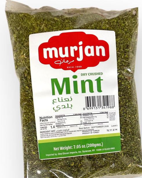 Murjan 7 oz 7 , Extra cleanPremium Dry Crushed Turkish Mint Leaves Dried Mint Leaf, Ounces
