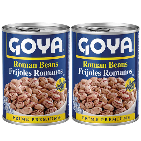 Goya Roman Beans, Creamy and Smooth Frijoles Romanos, Pantry Staple, Pack of