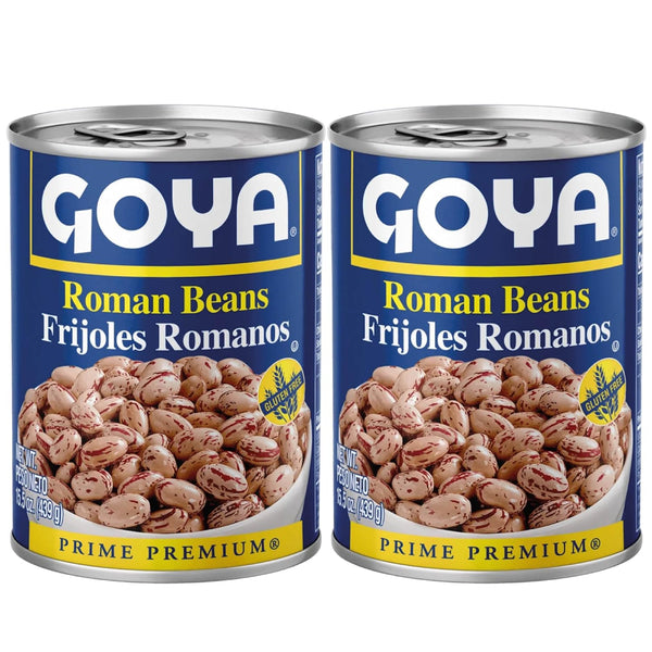 Goya Roman Beans, Creamy and Smooth Frijoles Romanos, Pantry Staple, Pack of