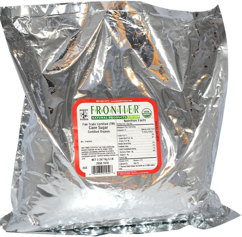 5 lb., 5 lb. Frontier Co-op Sugar, Cane Certified Organic, Fair Trade Certified, Kosher | Bulk Bag