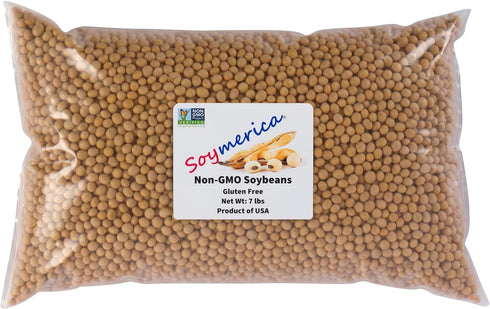 Soymerica Non-GMO Soybeans - 7 Lbs. Identity Preserved (IP). Great for Soy