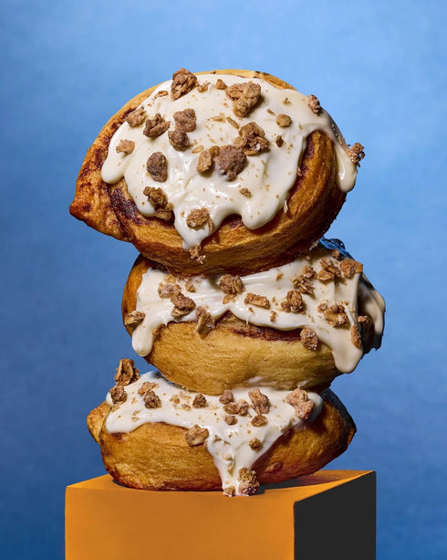 3 Pack (7g), 3g Oat Haus Cinnamon Roll Granola Low Sugar Fiber, Gluten Free, Vegan, Nut-Free - Cinnamon Swirl Frosted