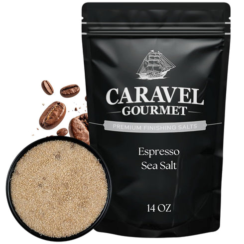 Espresso Infused Sea Salt with Bold and Rich Flavor Premium Infused Salt