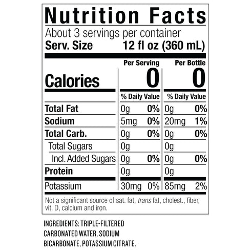 33.8 (Pack 12) Polar Beverages Club Soda, Fluid Ounce