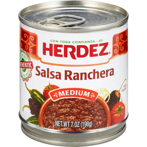 HERDEZ Medium Ranchera Salsa, 7 oz Can (12-Pack)