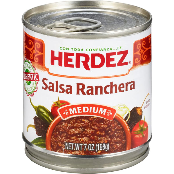 HERDEZ Medium Ranchera Salsa, 7 oz Can (12-Pack)