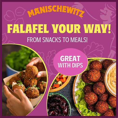 6.4oz Manischewitz Mediterranean Falafel Ball Mix, | All Natural | Sugar Free | Good Source of Protein | Wholesome