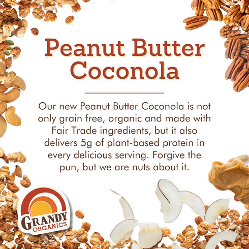 9 Grandy Organics, Coconola Peanut Butter Organic, Ounce