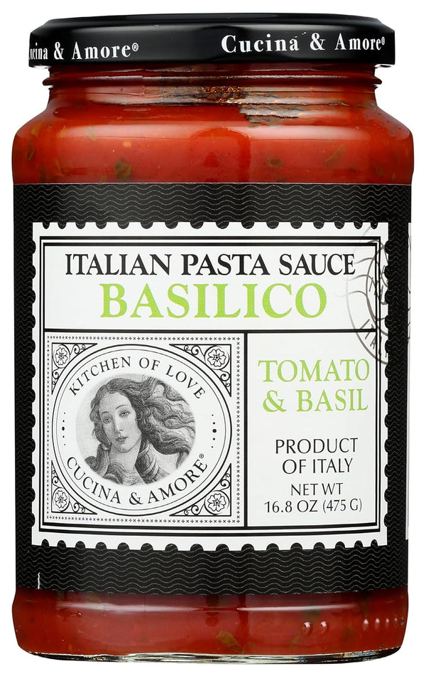Cucina & Amore, Sauce Tomato Basil, 16.8 Ounce