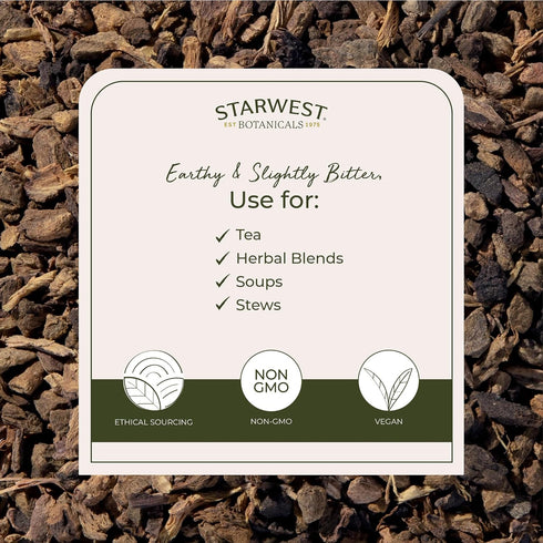 1 lb Starwest Botanicals Organic Yellowdock Root - Dried Loose Leaf Herb for Tea & Natural Herbal Blends, Cut & Sifted
