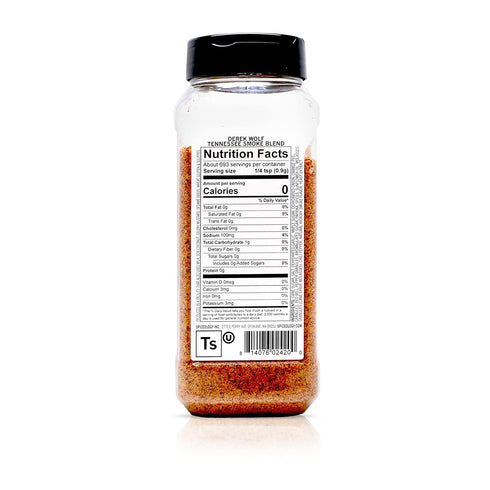 22 oz Spiceology & Derek Wolf - Tennessee Smoke BBQ Seasoning - American Barbeque Rubs, Seasonings and Spice Blends