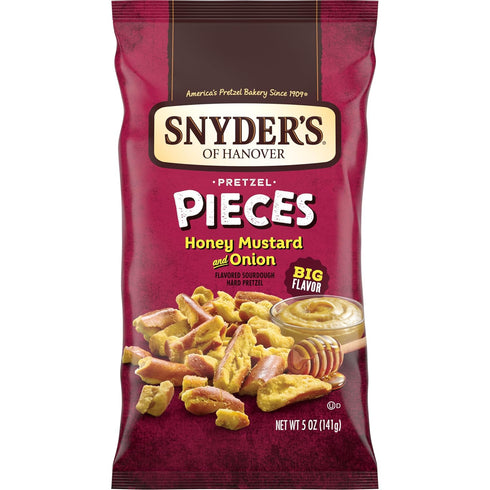 Snyder's of Hanover Pretzel Pieces, Honey Mustard and Onion, 5 oz (Pack