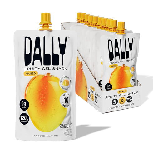 Dally Mango Drinkable Konjac Jelly 10 Pouches | Healthy 10-Calorie, Keto, Gluten
