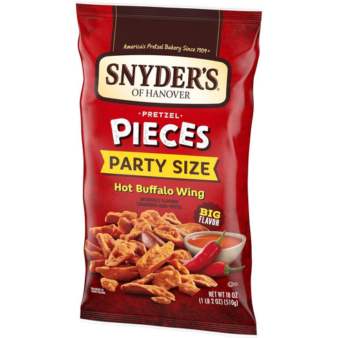 18 Oz Snyder's of Hanover Hot Buffalo Wing Flavored Pretzel Pieces