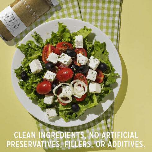 MNMLST 8.5 oz(Pack 3) Italian Dressing, Gluten Free Zesty Salad Dressing w/Organic Apple Cider Vinegar & More, Italian