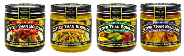 Better Than Bouillon Variety Pack: Roasted Beef, Roasted Chicken, Seasoned Vegetable, Roasted