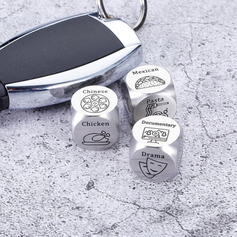 Valentines Day Gifts for Her Women, Anniversary Dice Gifts for Her Him Couples Date Night Food Movie Dice Decider Wife