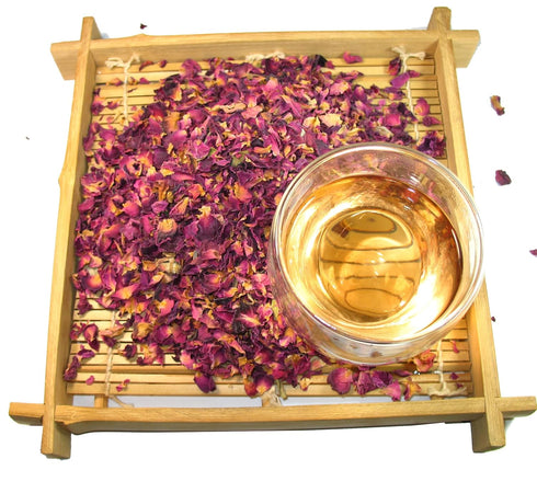 4 OZ Greenhilltea Premium Dried Rose Petals - Rose Tea - Edible Flowers for drinks, Baking, Desserts, Cocktails