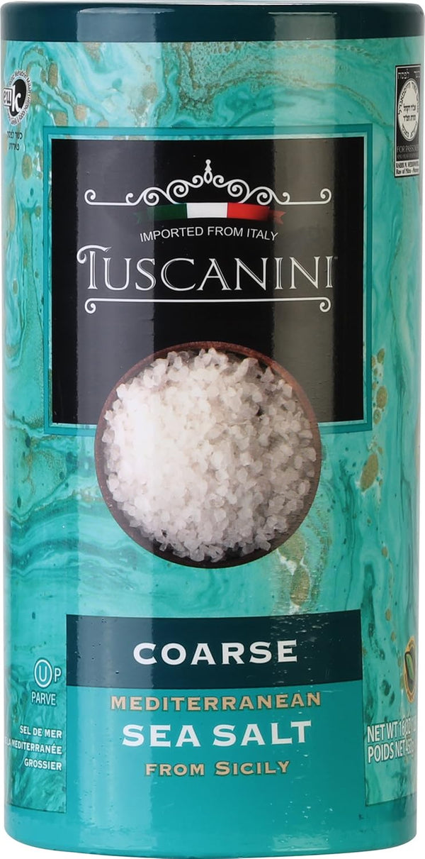 Tuscanini, Coarse Mediterranean Sea Salt, 16oz Tube, From Sicily Italy
