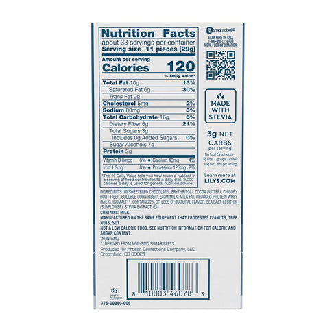 2.8 oz (12 Count) LILY'S Salted Caramel Milk Chocolate Style No Sugar Added, Sweets Bars