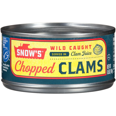 Snow's Wild Caught Chopped Clams Canned, 6.5 oz Can (Pack of 1)