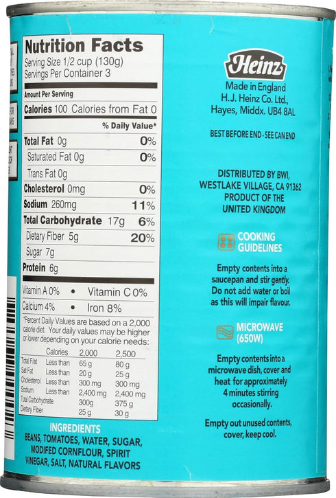 13.7 Oz Heinz, Baked Beans With Tomato Sauce
