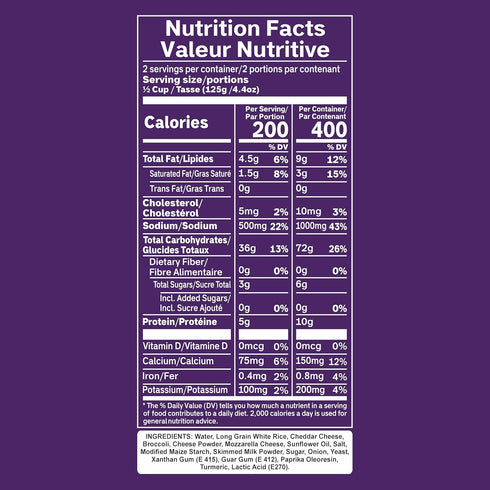 1.5 6 8.8 Eat Regal Broccoli & Cheddar Rice, Gluten-Free, Ready in minutes, Pouches, Ounce