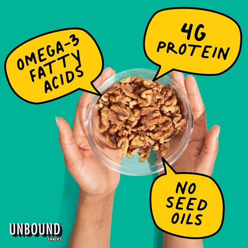4 oz (Pack 4) 4g 3g 3, Unbound Snacks Flavored Nuts - Butter Toffee Walnuts, of - Healthy Snacks, Protein, Sugar, High