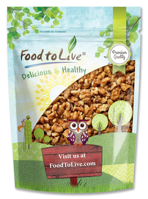 Food to Live California Walnut Pieces, 4 Pounds Chopped Nuts, Shelled, Raw,