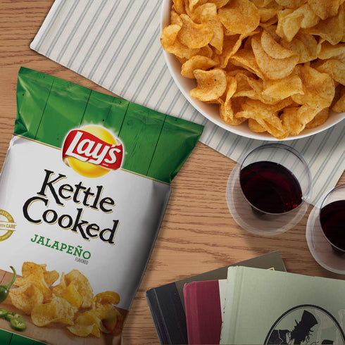 Lay's Kettle Cooked Potato Chips, Variety Pack, 0.85 Ounce, Pack of 40