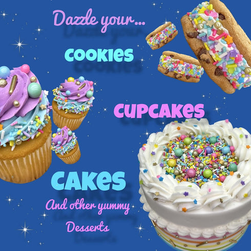 Manvscakes Rainbow Cake Sprinkles - Pink Edible Sprinkles for Valentines, Cookies, Chocolate, Ice Cream