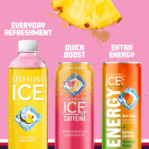 Pack, 17 oz, 12 count Sparkling Ice Pink Variety Flavored Sparkling Water, Zero Sugar, and Vitamins and Antioxidants