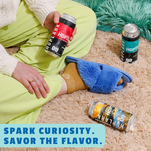PACK 16fl oz (Pack 12) Pack HOPLARK Sparkling HopTea The RELAX Tall cans of Sampler Variety with Chamomile, Hibiscus
