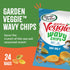1 Oz (Pack 24) Sensible Portions Garden Veggie Wavy Chips, Sea Salt, Snack Size