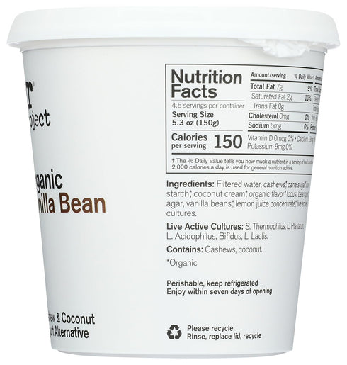24 OZ FORAGER PROJECT Organic Vanilla Cashew Yogurt