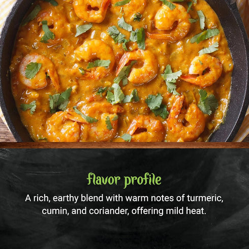 1-Pound 11 Frontier Co-op Certified Organic Curry Powder, Bulk, Aromatic Blend Indian Cooking Spices for Meat, Seafood