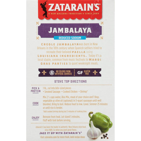 8 oz (Pack 8) Zatarain's Reduced Sodium Jambalaya