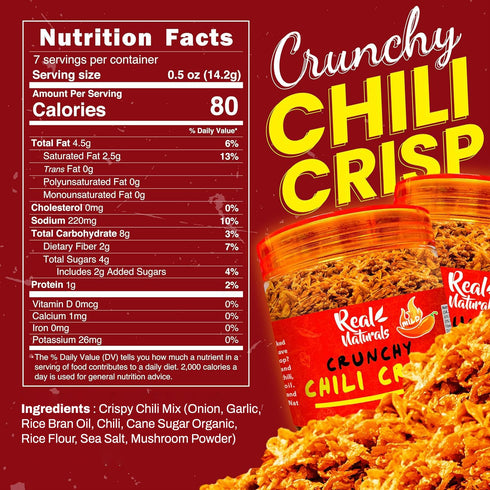 (3 Chili Crisp No-Floating Oil bottles medium hot) spicy chilli crisp crunch. Crispy garlic & onion "no-oil" chili oil