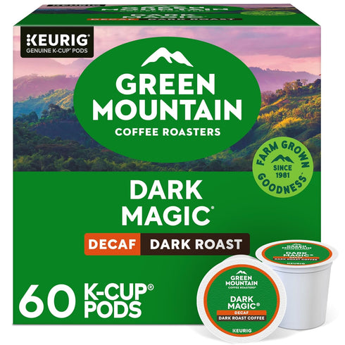 Green Mountain Coffee Dark Magic Decaf, Keurig Single Serve K-Cup Pods, Dark