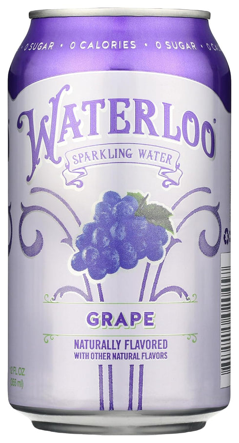 Waterloo Sparkling Water Waterloo Grape Sparkling Water, 12 Fl Oz