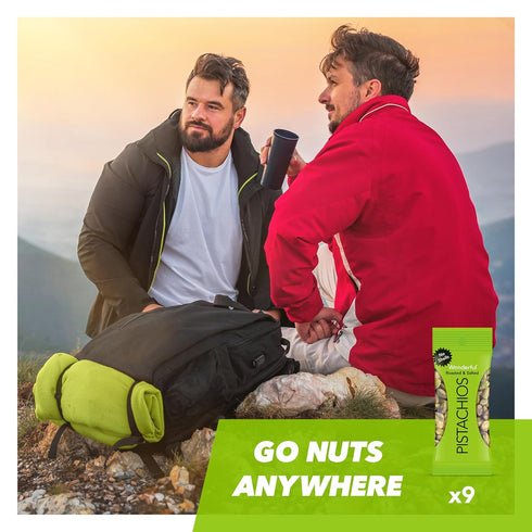 Wonderful Pistachios No Shells, Roasted & Salted Nuts, 0.75 Ounce Bag (Pack of 9), Gluten Free Protein Snacks,