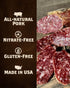 2 10oz Fortuna's Finocchiona Dry Salami - Nitrate-Free Artisanal Charcuterie with Natural Fennel - Gluten-Free