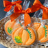 BakersDozenToGo Set 6 Thanksgiving Fall Leaf and Pumpkin Cookies- of Crunchy Shortbread Cookies Individually Wrapped by