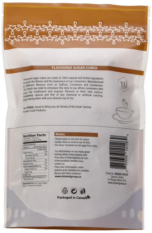 Taj 9 oz All Natural Sugar Cubes, (Cinnamon)